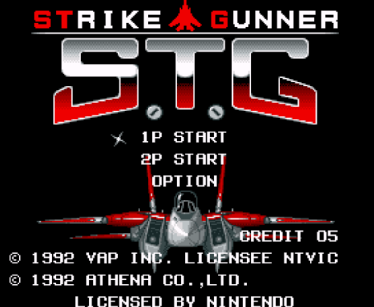 Strike Gunner STG Title Screen